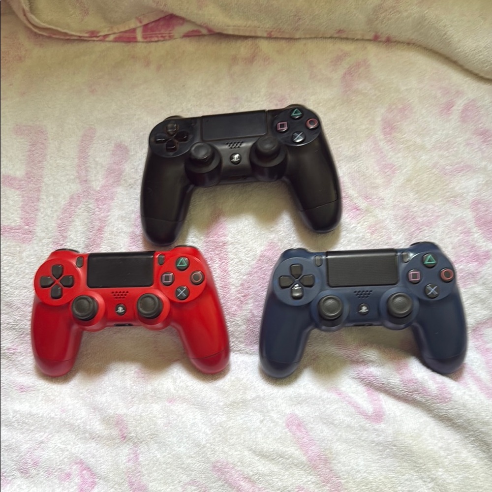 Sony PlayStation Controller Trio - Black, Red, Blue